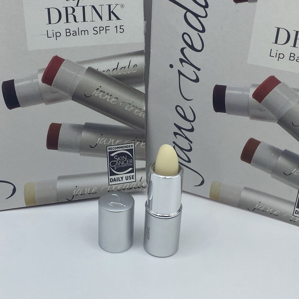 2x Jane Iredale Lip Drink Lip Balm Clear‎ 1.3 g .05 oz Mini Size NEW